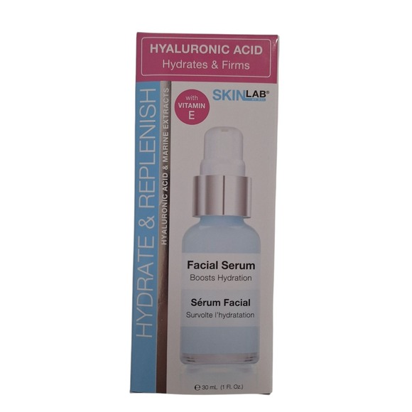 SkinLab Hydrate & Replenish Facial Serum With Vitamin E 1oz. Hyaluronic Acid NEW - Picture 1 of 15